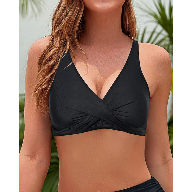 Women's Sporty Bikini Top with Wrap Design Mune Fashion
