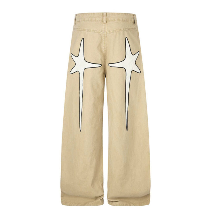 Women's Highwaist Culotte Jeans with wide leg, high waist and subtle star application Mune Fashion