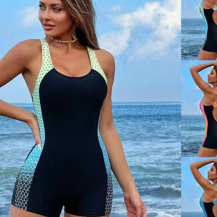 Women's Sporty One-Piece Swimsuit Mune Fashion 1782103762