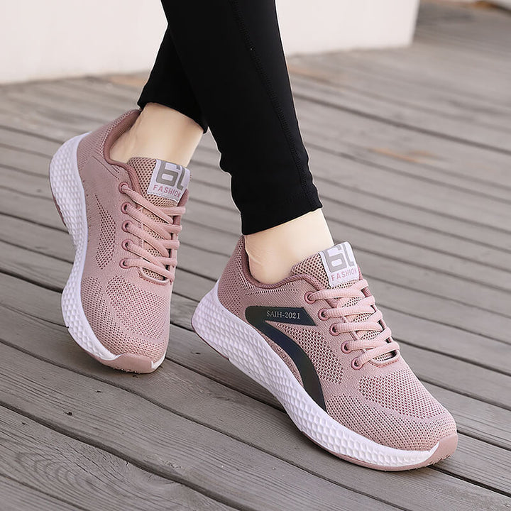 Women's seamless knit sneaker with elastic entry, honeycomb midsole, and anatomical comfort footbed Mune Fashion