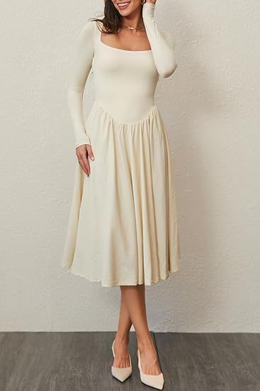 Women's Elegant Long Sleeve Summer Dress Mune Fashion