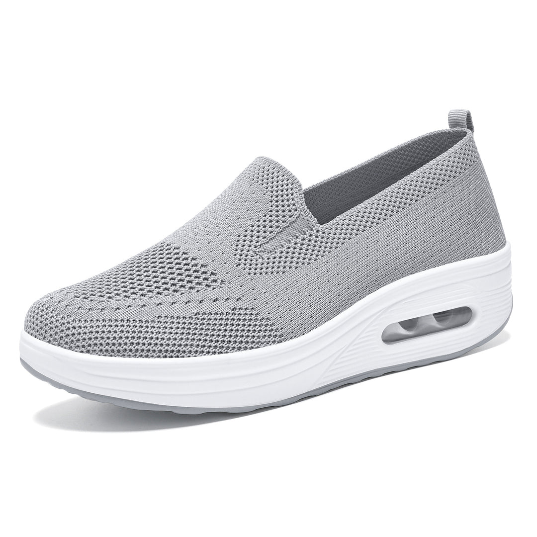 Women's knitted slip-on sneakers with air cushion cushioning and ergonomic comfort sole Mune Fashion