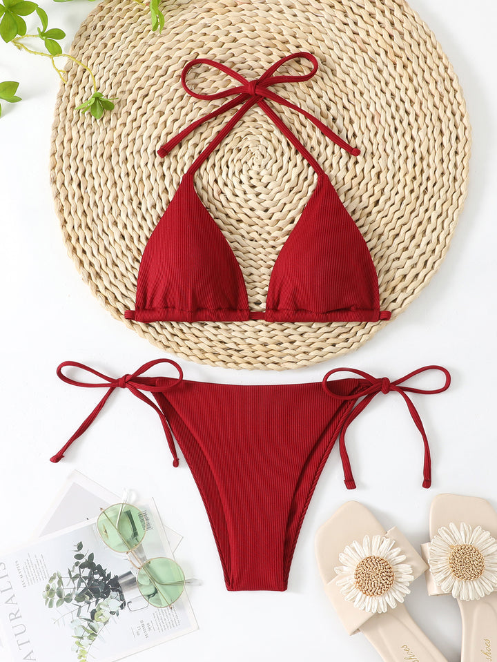 Women's Triangle Bikini with Adjustable Ties Mune Fashion