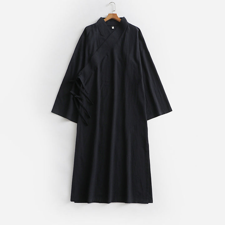 Unisex Longer Kimono Coat with Tie Belt, Loose Fit and Minimalist Silhouette Mune Fashion