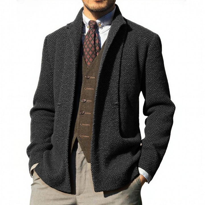 Men's structured wool blend coat with shawl collar and tailored fit Mune Fashion