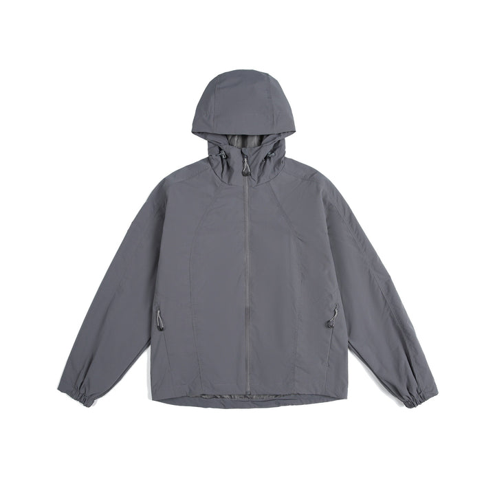 Women's lightweight windbreaker with hood, adjustable hem, and water-repellent function Mune Fashion