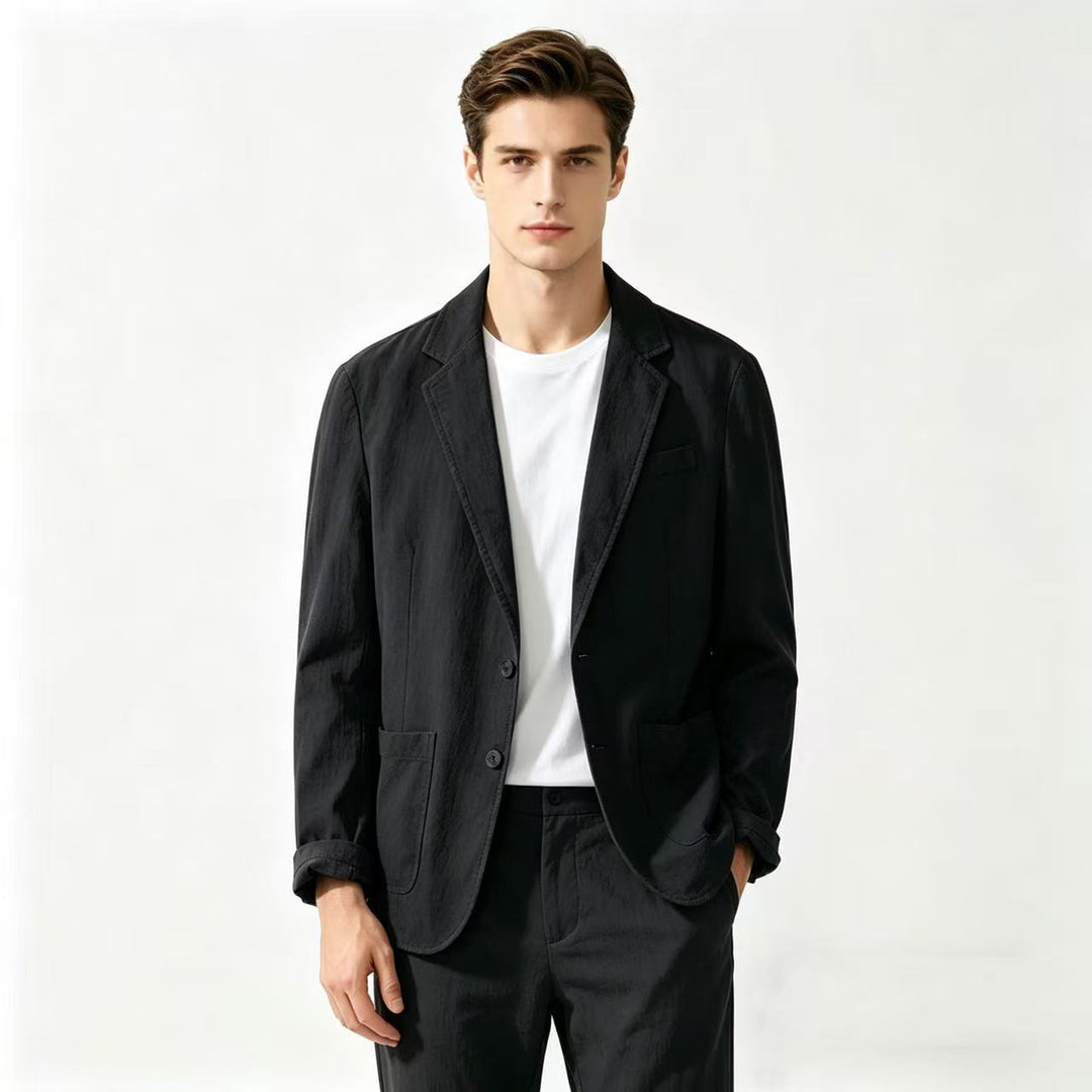 Men's light linen blazer with modern slim-fit cut Mune Fashion