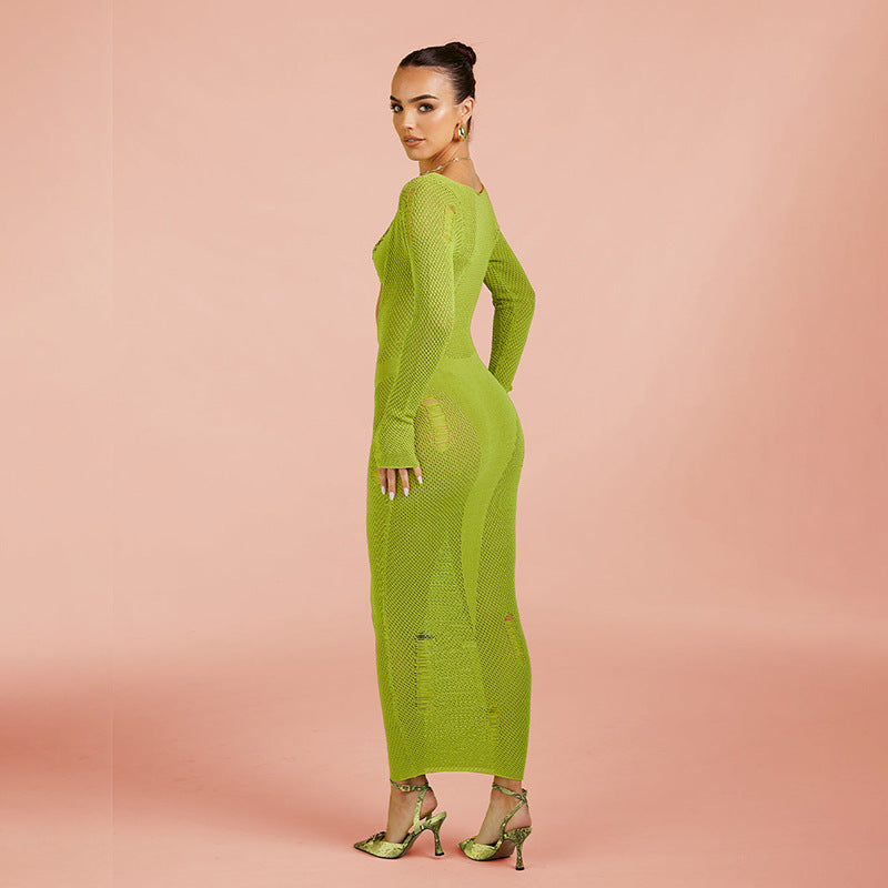 Women's tight-fitting net dress with cut-out details Mune Fashion