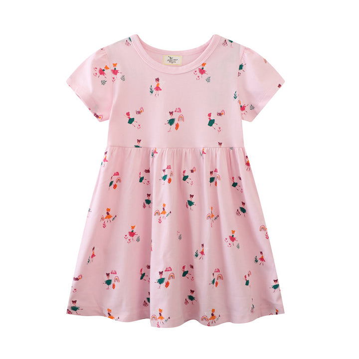 Girls summer dress with colorful pattern Mune Fashion