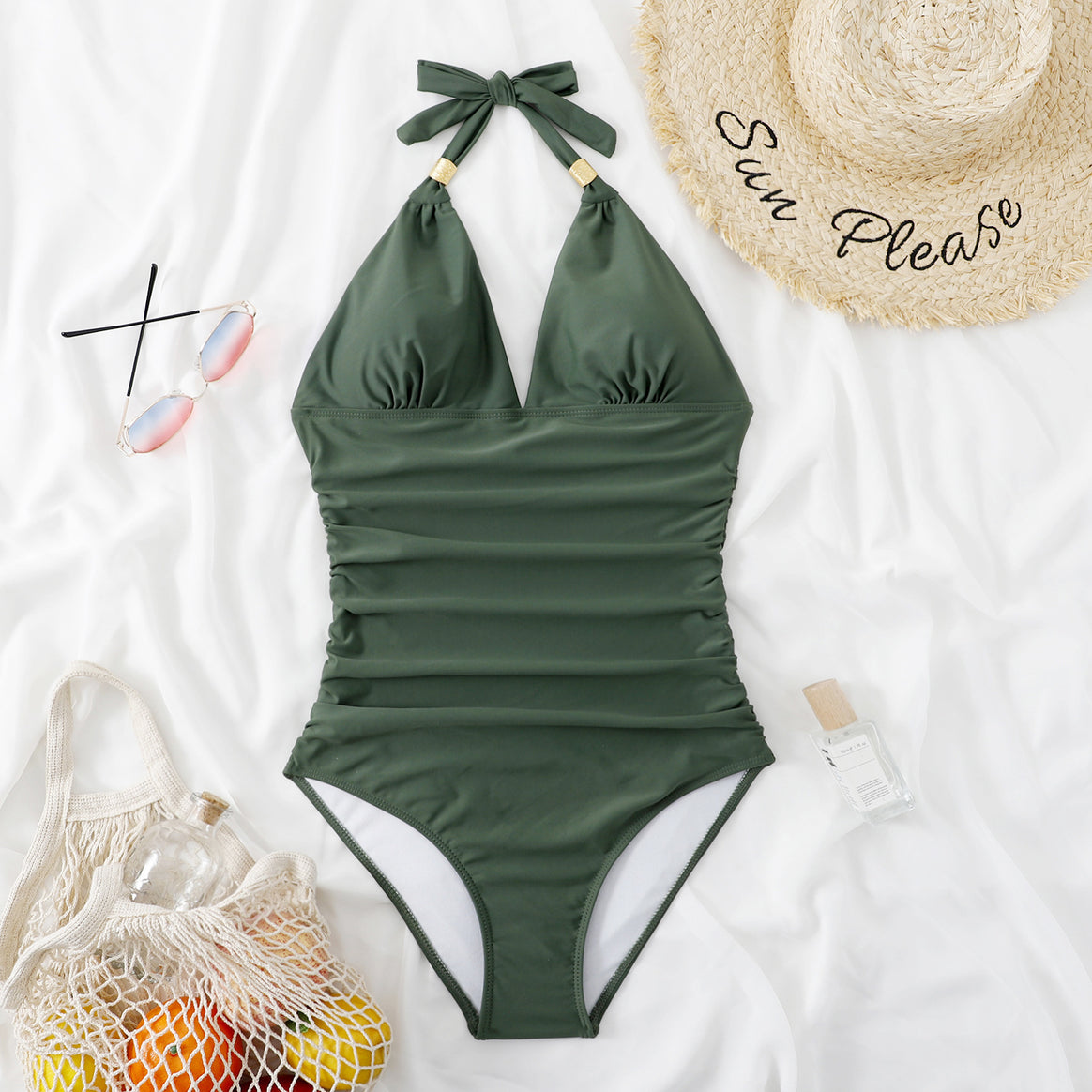 Women Elegant Swimwear One-Piece with Sophisticated Ruffle Details Mune Fashion