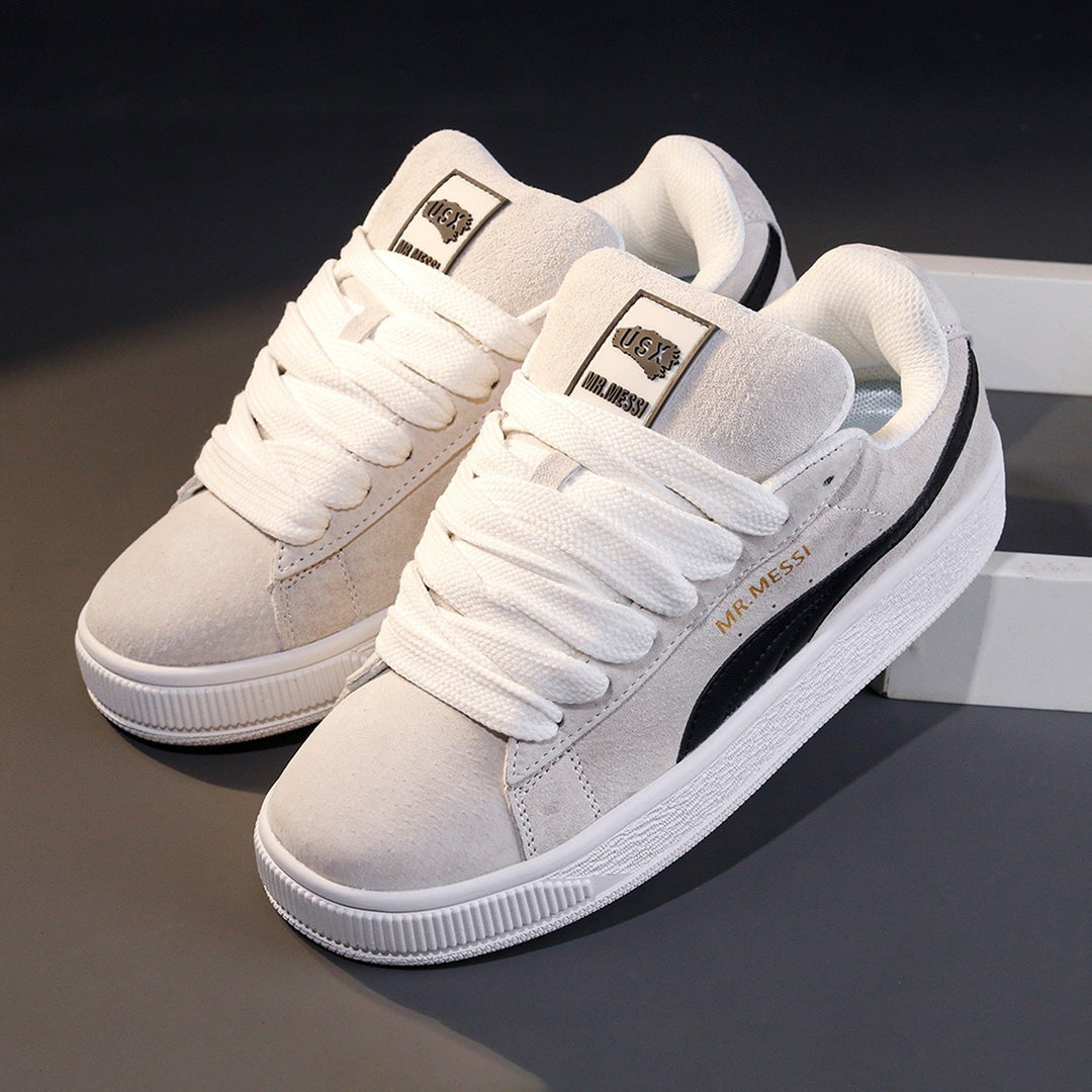 Women's fashionable sneakers with elastic laces and soft upper material Mune Fashion