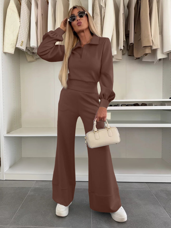 Women's Stylish and Casual Jumpsuit with Wide Leg and Elegant Sleeves Mune