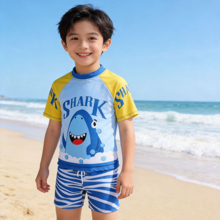 Boys UV protection swimsuit with short sleeves Mune Fashion