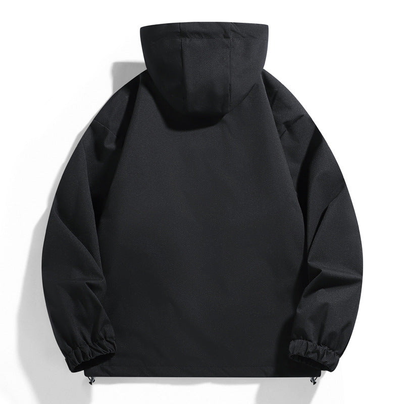 Men's nano wind and water-repellent hooded jacket with ergonomic seams, adjustable hem, and secure zippered pockets Mune Fashion