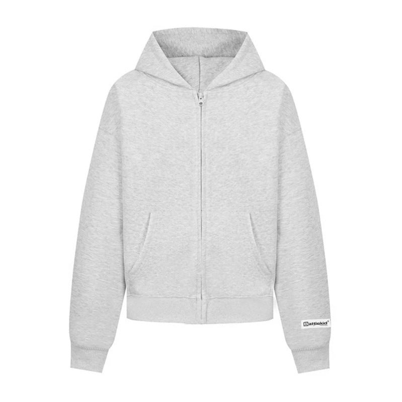 Women’s hoodie sweat jacket with full zip, kangaroo pocket and relaxed fit Mune Fashion