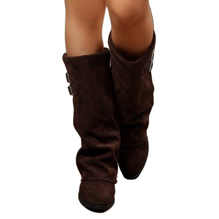 Ladies High Quality Wedge Boots Mune Fashion