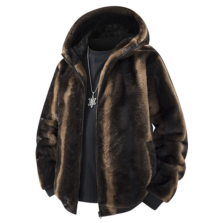 Men's Fleece Jacket with Hood Mune Fashion