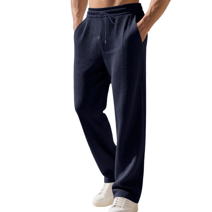Men's Relaxed-Fit Knit Jogging Pants with Fine Rib Structure Mune Fashion
