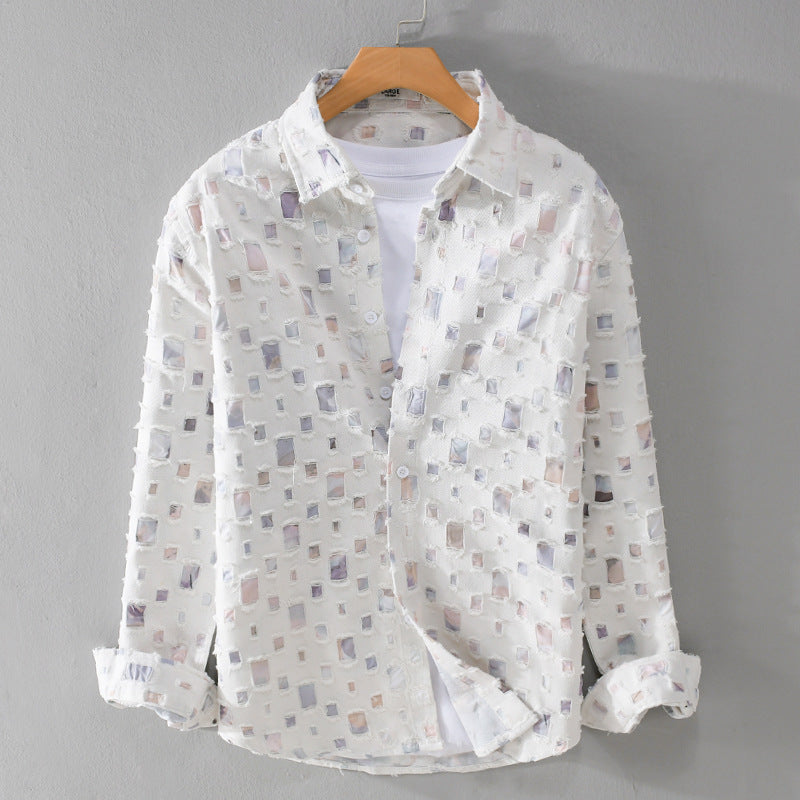 Unisex Lightweight Structured Shirt with Square Cut-Outs and Oversized Fit Mune Fashion