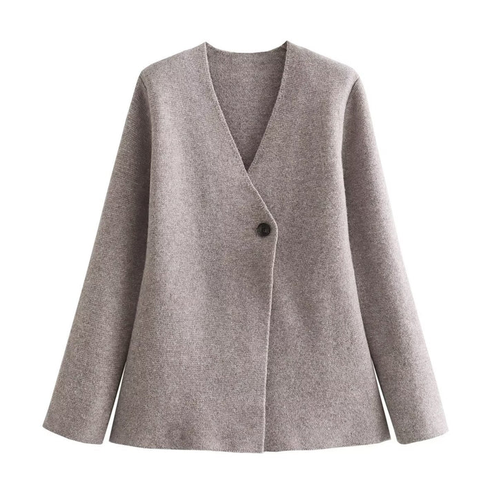 Women's Tailored Peplum Blazer Coat with Figure-Flattering Silhouette and One-Button Closure Mune Fashion