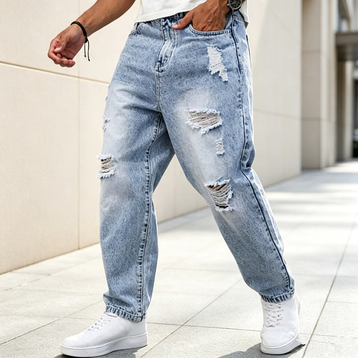 Men's Ripped Baggy Jeans Mune Fashion