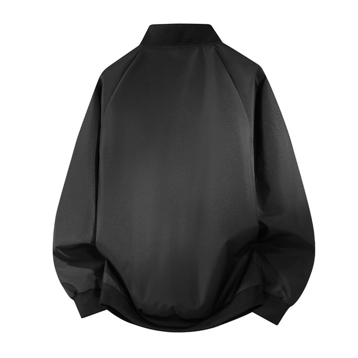 Men's Lightweight Outdoor Bomber Jacket in Clean Look with Raglan Sleeves, Concealed Two-Way Zipper & Practical Flap Pockets Mune Fashion