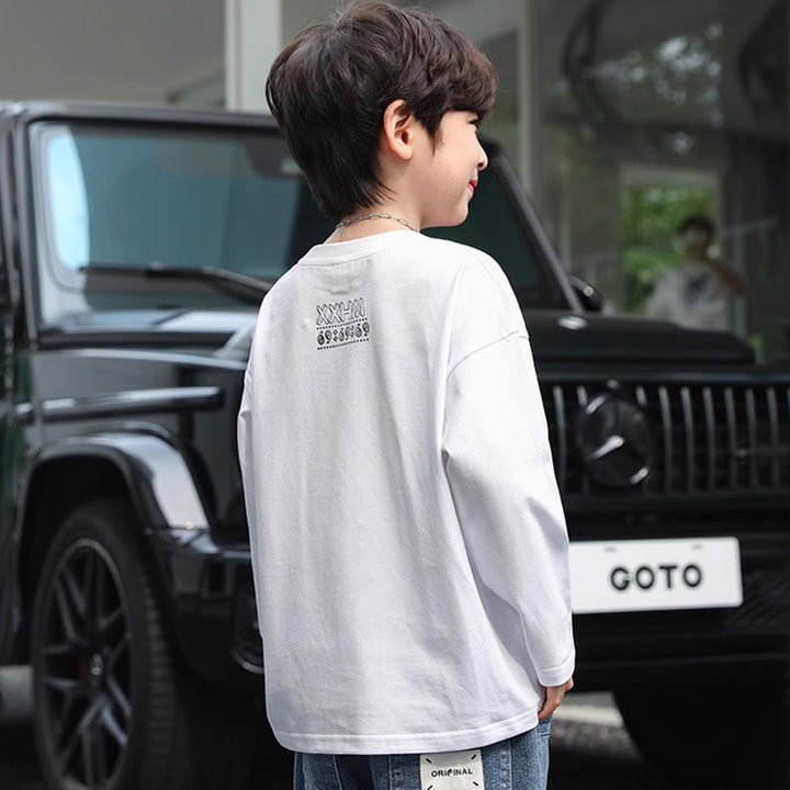 Unisex casual long-sleeved T-shirt with creative print Mune Fashion