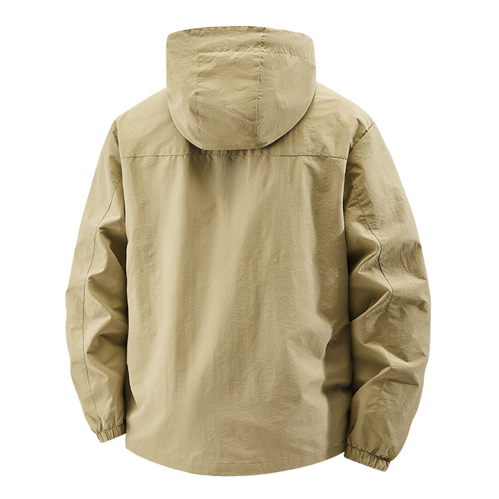 Men's packable windproof softshell hooded jacket with adjustable hood Mune Fashion