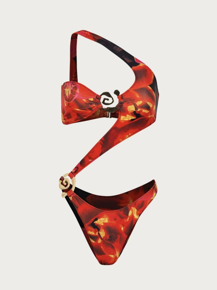 Women Triangle Bikini with sophisticated cut and golden accents Mune Fashion