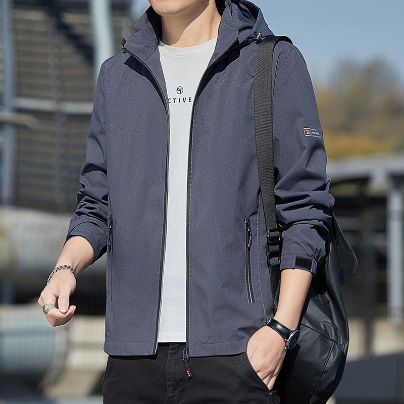 Men's Lightweight Functional Jacket with Adjustable Hood Mune Fashion