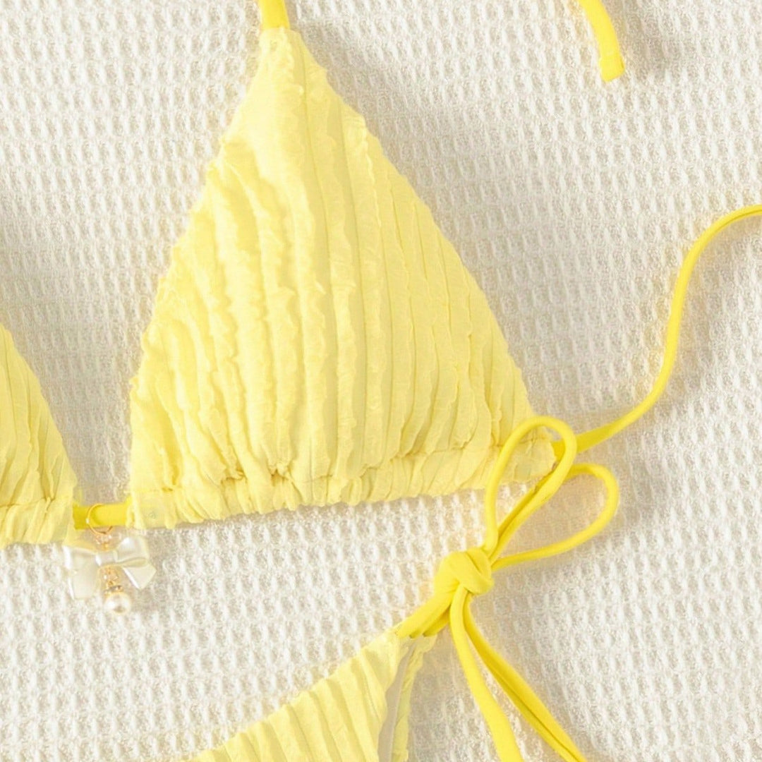 Women's triangle bikini with structured ribbed look Mune Fashion