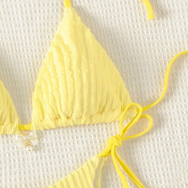 Women's triangle bikini with structured ribbed look Mune Fashion