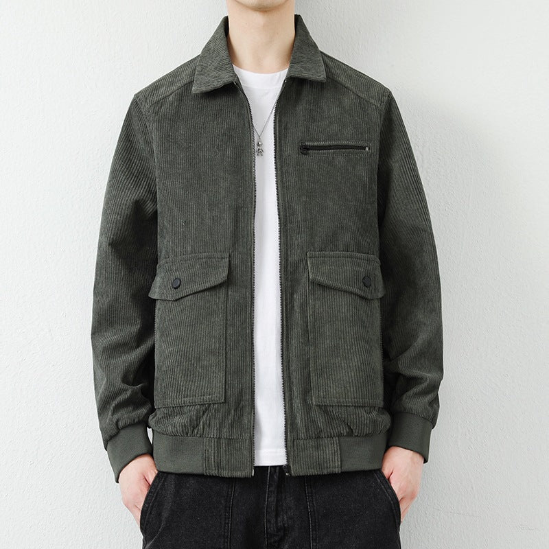 Men's Casual Cord Jacket with Practical Pockets Mune Fashion