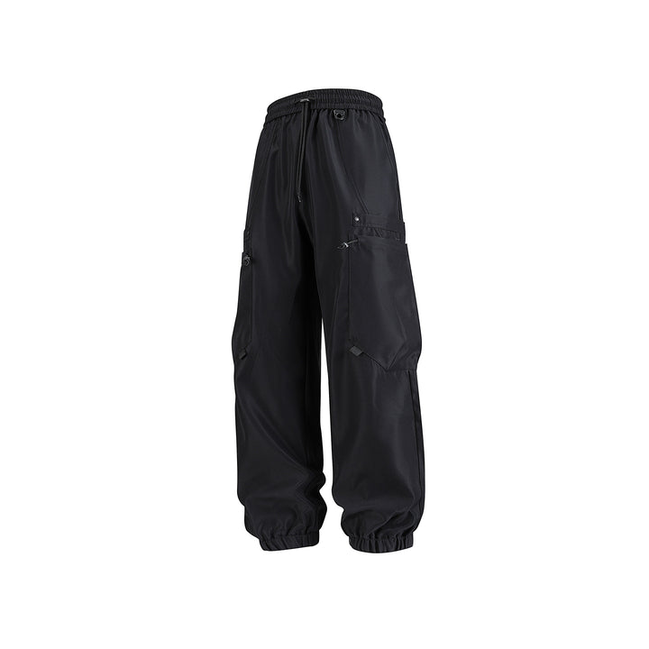 Men's Technical Cargo Jogging Pants with Elastic Tunnel Drawstring Waist and Multifunctional Flap Pockets Mune Fashion