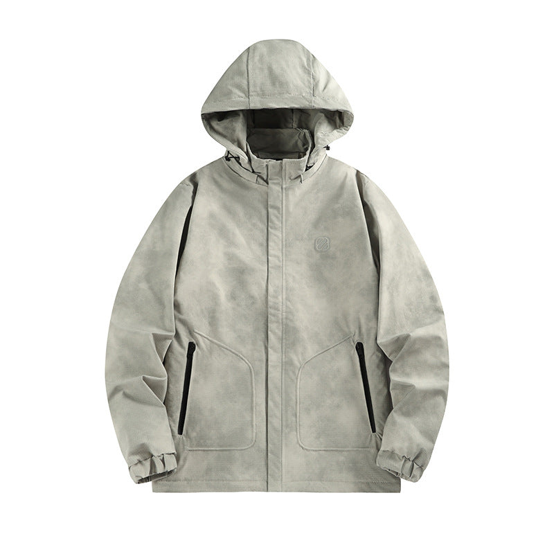 Men's Waterproof Hooded Softshell Jacket with Matted Surface and Concealed Zip Mune Fashion