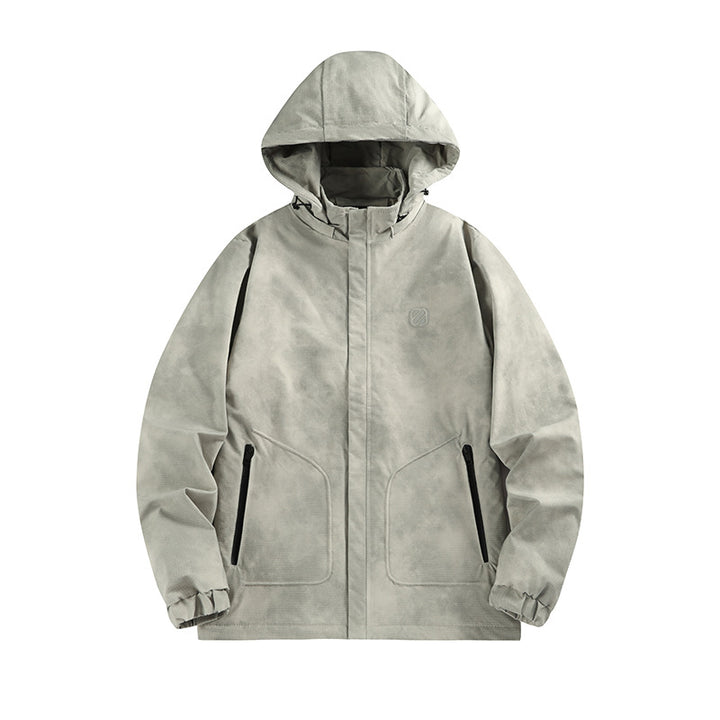 Men's Waterproof Hooded Softshell Jacket with Matted Surface and Concealed Zip Mune Fashion
