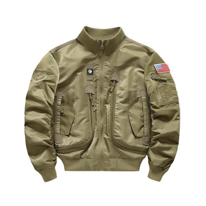 Men's Fashionable Bomber Jacket with Multiple Pockets Mune Fashion
