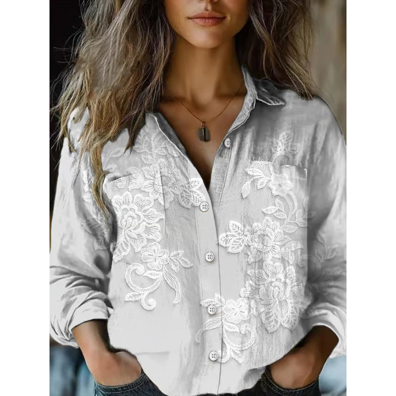 Ladies Stylish Blouse with Paisley Pattern Mune Fashion