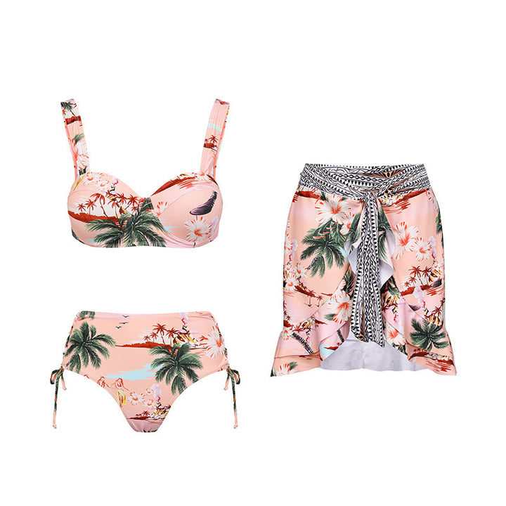 Women's bikini set with high-quality flower print and adjustable straps Mune Fashion