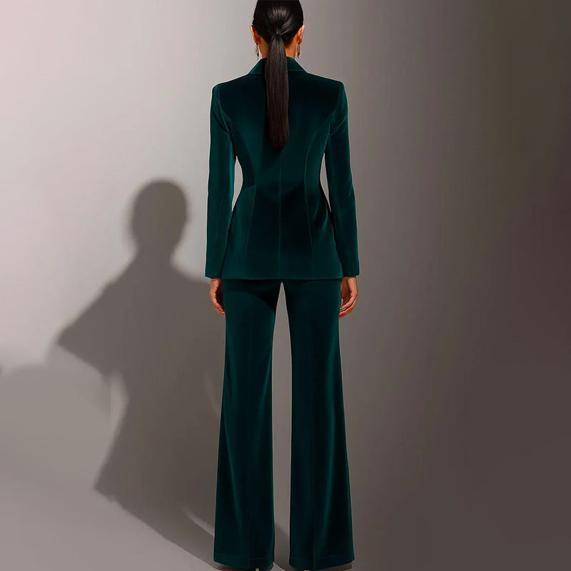 Women Elegant and High-Quality Velvet Suit Mune Fashion