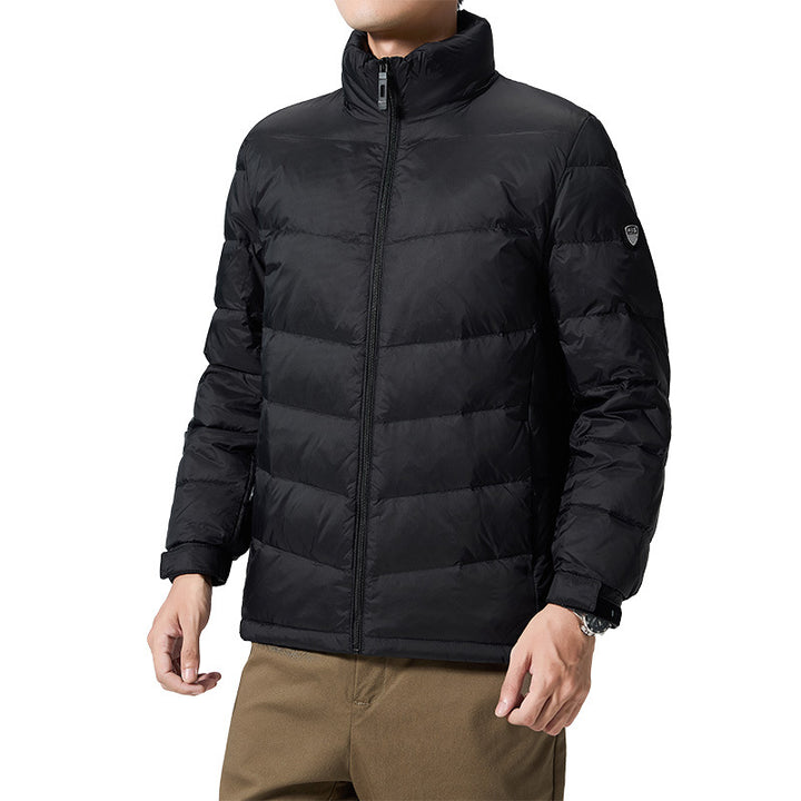 Men's lightweight quilted thermal jacket with stand-up collar and windproof insulation Mune Fashion
