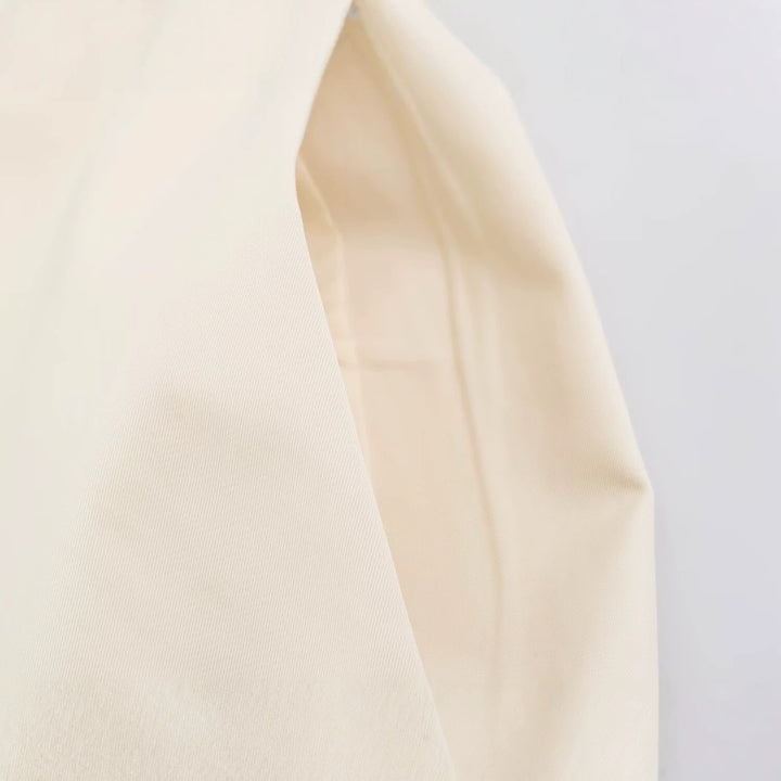 Women Short Boxy Trench Coat with Asymmetrical Button Placket and Arm Straps Mune Fashion