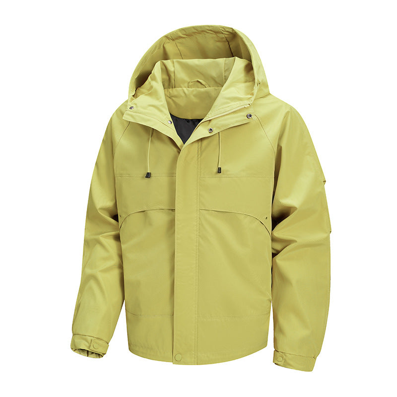Men's urban all-weather hybrid jacket with quilted inner lining, adjustable hood, and concealed zip pockets Mune Fashion