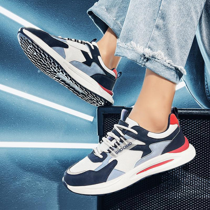 Unisex modern lightweight casual sneakers with padded comfort insole and breathable mesh overlay Mune Fashion