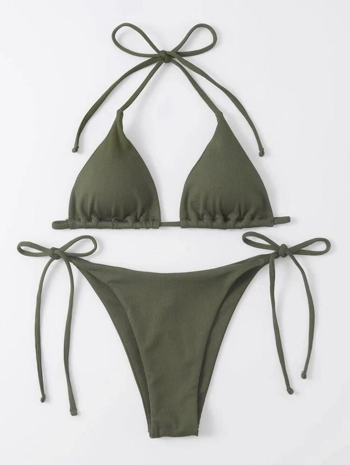 Women's triangle bikini with elastic adjustment bands Mune Fashion