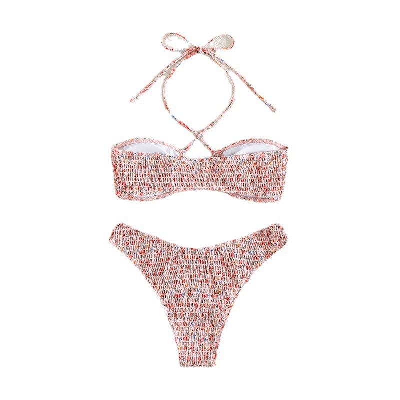 Women's bandeau bikini with fashionable wrap design and refined back ties Mune Fashion