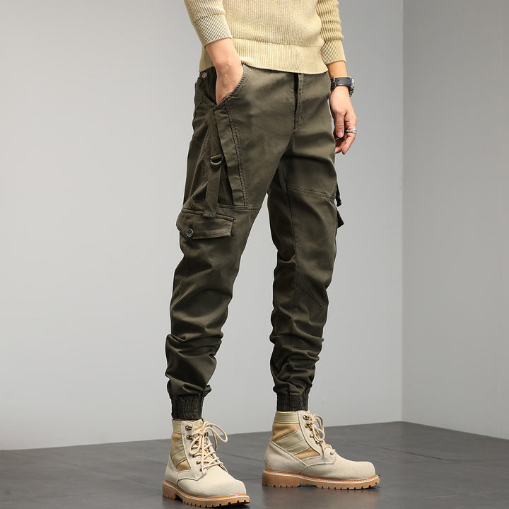 Men's Tapered Cargo Jogger with D-Ring, Knee Panels and Elastic Cuffs Mune Fashion