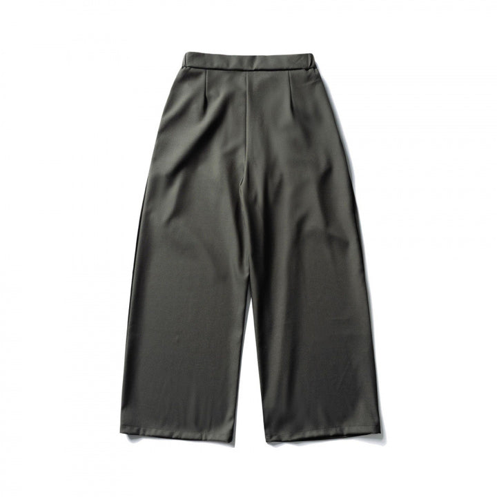 Women's Wide Culotte Pants with High Waist, Pleats and Tie Belt Mune Fashion