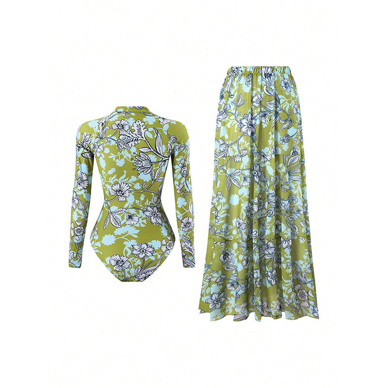 Women's swimsuit with long sleeves and matching maxi skirt Mune Fashion