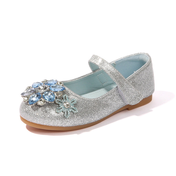 Ladies' ballerinas with sparkling flower appliqués Mune Fashion